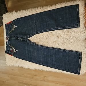 Kanji Collection Y2K Dark Wash Bootcut Jeans Size 34x34